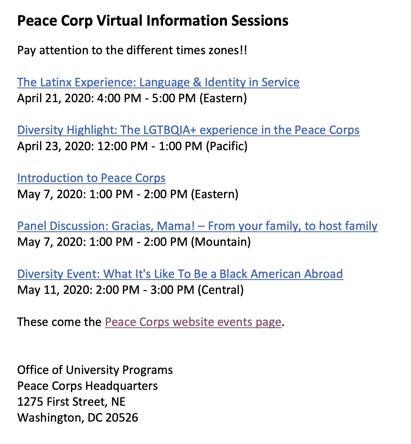 Peace Corps