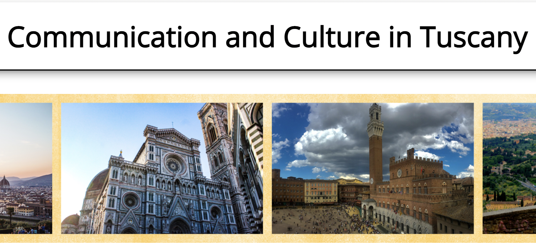 Communication and Culture in Tuscany